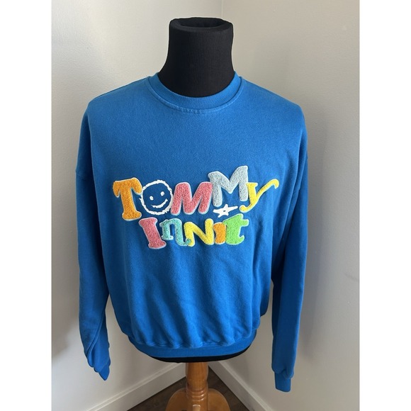 Revolt TommyInnit '21 Pog Champ Blue Limited Edition Sweatshirt Men's M - Picture 1 of 9